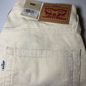 Levi's Cream Corduroy '94 Baggy Jeans NWT size 25 x 31